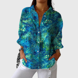 Jutta | Bluse mit Paisleymuster in Türkis