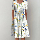 Ute | Blumenkleid mit Taschen