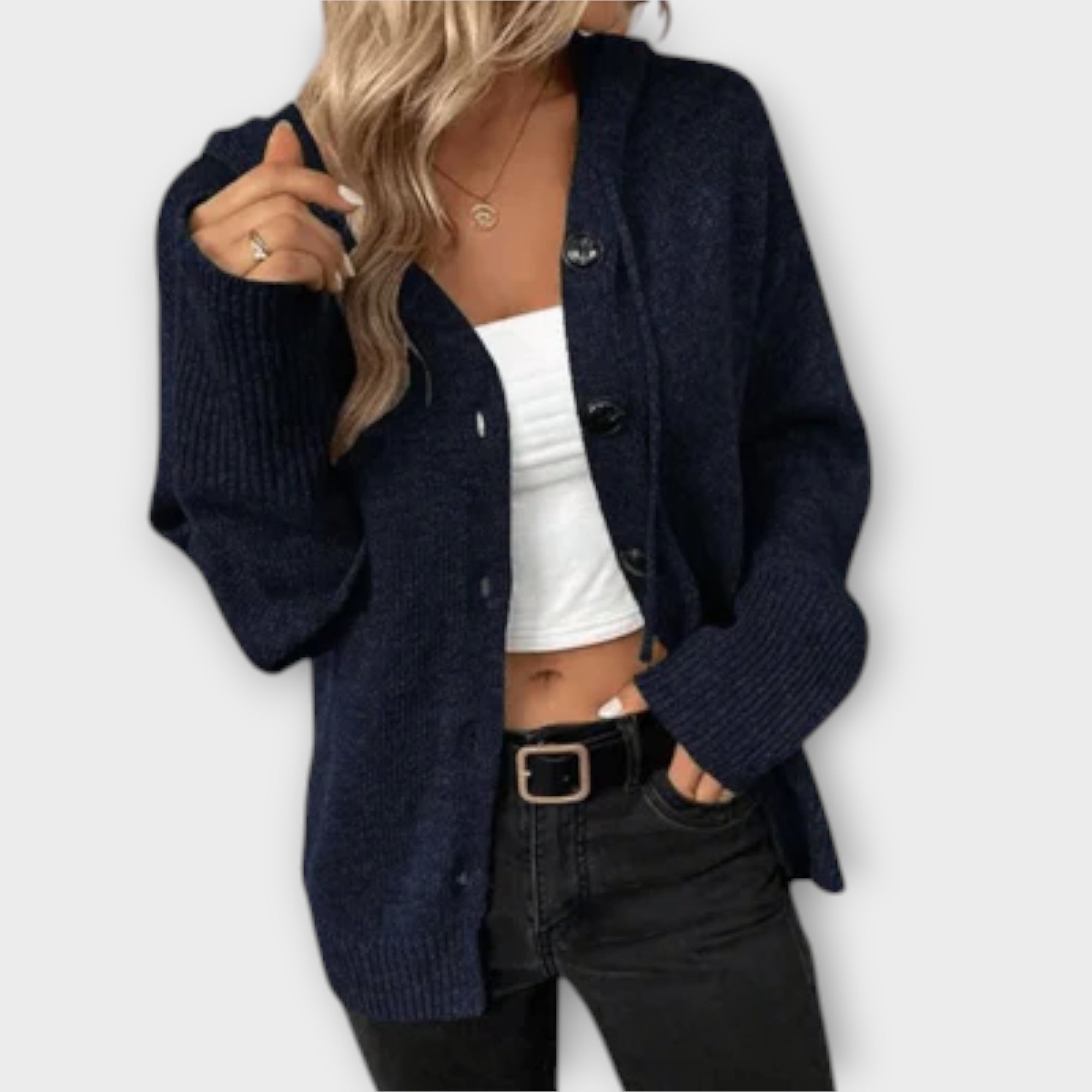 Brittan - Strickpullover mit Knöpfen