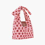 Blumen-Gingham Umhängetasche Damen mit Knotengriff