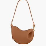 Tote Bag Damen Vegan – Große Schultertasche aus Kunstleder in Cognac