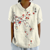 Klara | Blumiges Polo-Oberteil