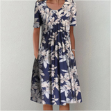 Ute | Blumenkleid mit Taschen