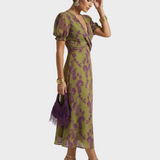 Dagmar | Midi-Kleid mit Blumenmuster