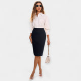 Meda - Midi-Rock mit hoher Taille