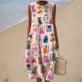 Bequeme Ärmellose Sommerkleid