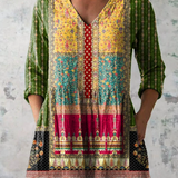 Wanda | Longbluse mit buntem Muster