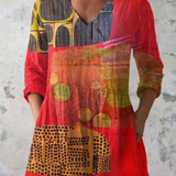 Marion | Longbluse mit Farbmuster