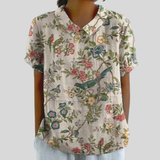 Grete | Blumiges Polo-Oberteil