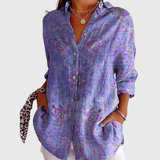 Silke | Bluse mit Paisleymuster in Flieder