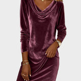 Nadine | Lockeres Samtkleid