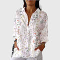 Leichte und bunte Druckbluse