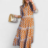 Marion | Midi-Robe mit Kettenmuster