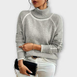 Aurora | Lockerer Rollkragenpullover in Grau