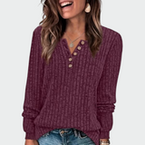Ema - Damen Strickpullover mit Knöpfen