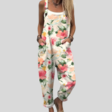 Silke | Latzhose mit Pastell-Rosen