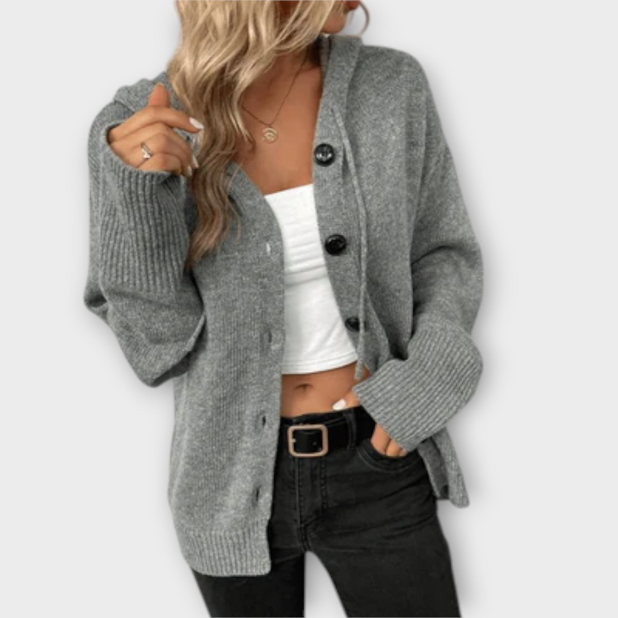 Brittan - Strickpullover mit Knöpfen