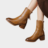 Thea | Leder-Stiefelette mit Absatz