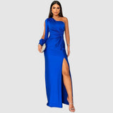 Roswitha | Elegantes Maxikleid mit One-Shoulder-Träger