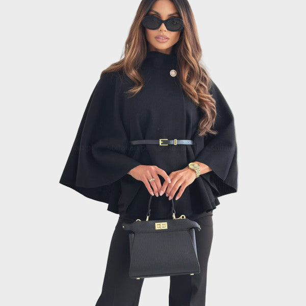 Selviora – Elegante Jacke mit Schmetterlingsärmeln und Gürtel