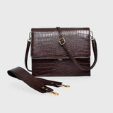 Crossbody Tasche Damen Croco Look – Vegan Leder & Elegant