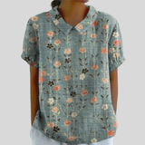 Antje | Blumiges Polo-Oberteil