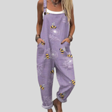 Sandra | Latzhose mit Bienen Flieder