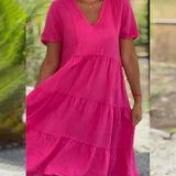 Monika | Lässiges Sommerkleid mit V-Ausschnitt