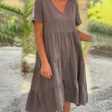 Monika | Lässiges Sommerkleid mit V-Ausschnitt