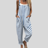 Andrea | Gestreifte Latzhose Blau-Weiß