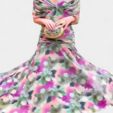 Nina | Langes Blumenkleid mit V-Ausschnitt