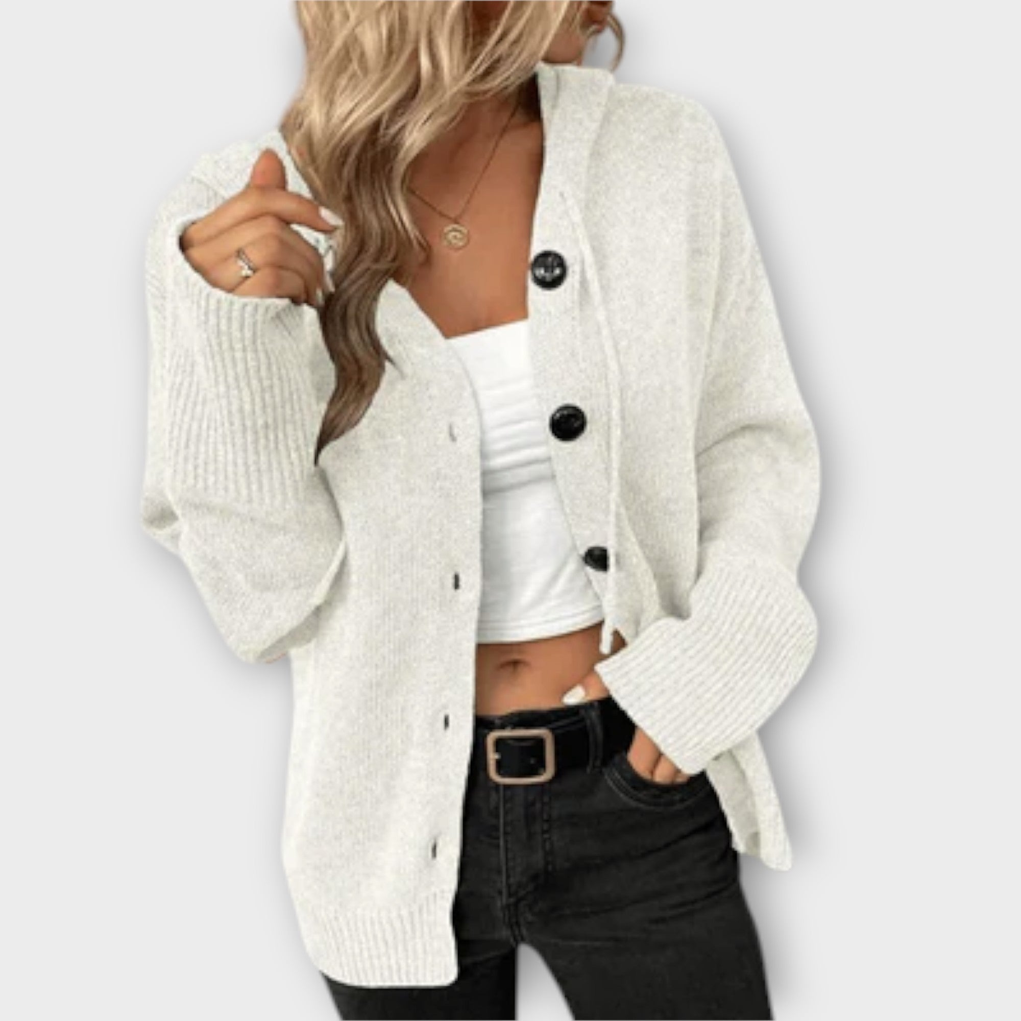 Brittan - Strickpullover mit Knöpfen