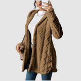 Štěpánka - Plus-Size Cardigan mit Kapuze