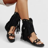 Johanna | Schicke Fransensandalen