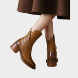 Thea | Leder-Stiefelette mit Absatz