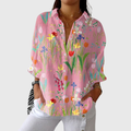Leichte und farbenfrohe bedruckte Bluse