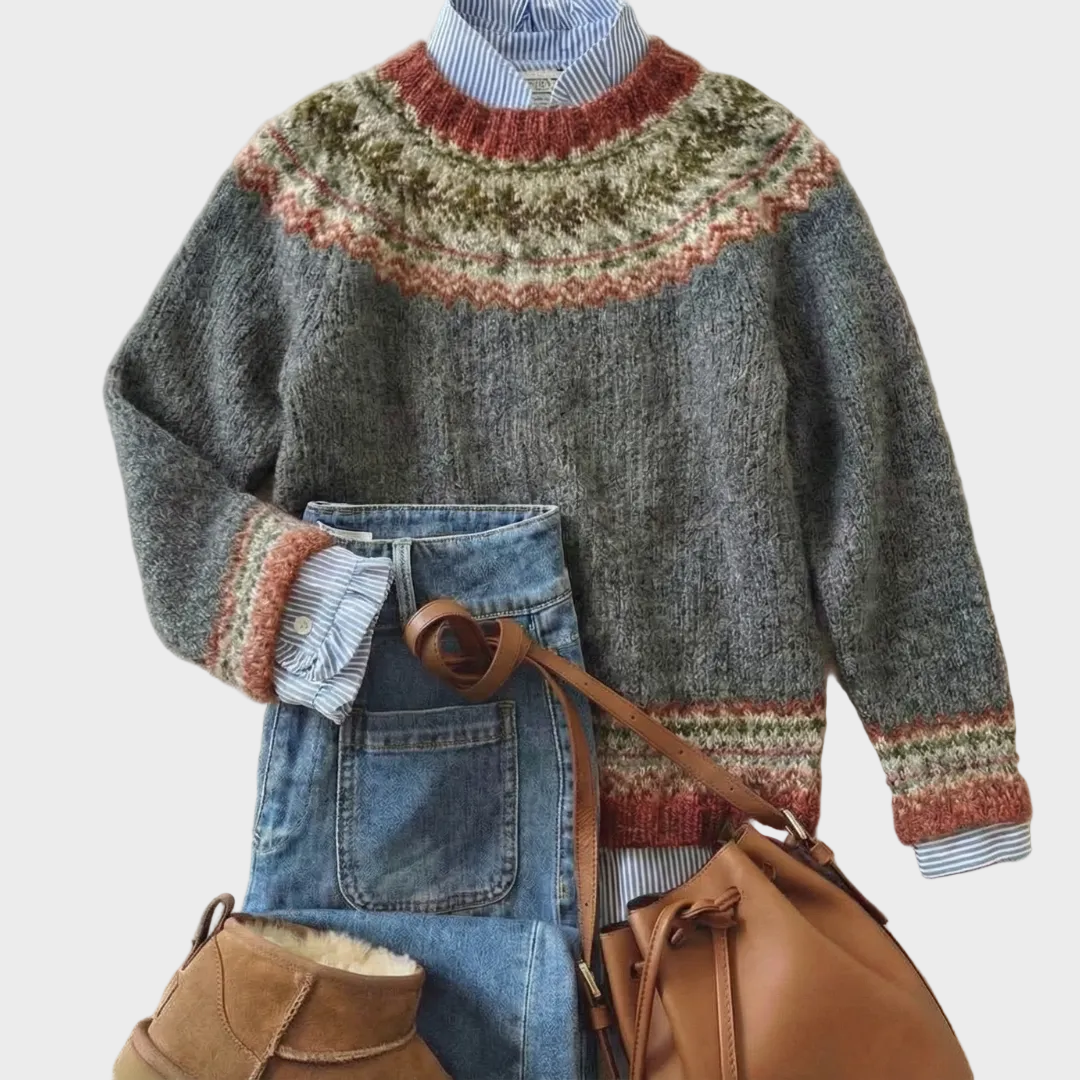 Eleanor - Nordic Erbe Geflochtener Pullover