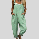 Simone | Florale Latzhose Mintgrün