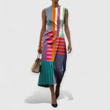 Hildegard | Bunt gestreiftes ärmelloses Kleid