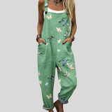 Nicole | Grüne Latzhose mit Schmetterlingen