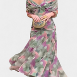 Nina | Langes Blumenkleid mit V-Ausschnitt