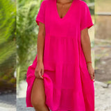 Monika | Lässiges Sommerkleid mit V-Ausschnitt