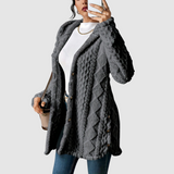 Štěpánka - Plus-Size Cardigan mit Kapuze