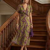 Dagmar | Midi-Kleid mit Blumenmuster