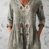 Frederike | Longbluse mit V-Ausschnitt in 6 Farben