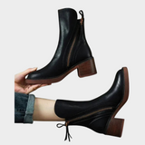 Thea | Leder-Stiefelette mit Absatz