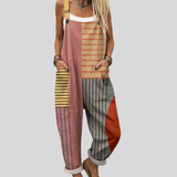 Karin | Latzhose Color-Block mit Streifen