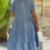 Monika | Lässiges Sommerkleid mit V-Ausschnitt