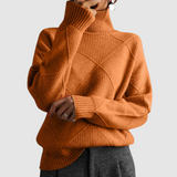 Esther | Strukturstrick-Rollkragenpullover in Grün