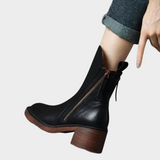 Thea | Leder-Stiefelette mit Absatz